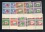 DOMINICA 1938 Geo 6th Definitives. ½d 1d 1½d 2d 2½d 3d and 6d in nice clean blocks of 4. Nice display items. - 52402 - UHM
