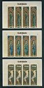 COOK ISLANDS 1972 Easter. Set of 3. Top half of the sheet (4 of each stamp). - 52449 - UHM