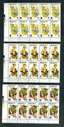 NEW ZEALAND 1976 Health. Set of 3 in plate blocks of 6. Plate 1B 1B 1B. - 52507 - UHM