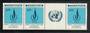 HUNGARY 1979 30th Anniversary of the Declaration of Human Rights. Strip of 3 with label as noted in SG. - 52547 - UHM