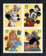 USA 2008 Disney Cartoon Characters. Self Adhesive. Block of 4. - 58123 - UHM