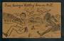 NEW ZEALAND Postcard Maori Humour. Jack's not afraid of this Maori Lord for can't you see he's safe on (straw) board. - 69621 -