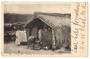 Early Undivided Postcard of Hongi ( Maori Greeting). Family group outside Whare. - 69636 - Postcard
