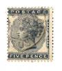GREAT BRITAIN 1880 5d Indigo. Centred west. Postmark LOMBARD ST clear of profile. Good colour and perfs. - 70312 - FU