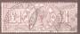 GREAT BRITAIN 1888 £1- Brown Lilac.Watermark 3 orbs. Fine used. Light registered cancels. Good fresh colour. Good perfs. Well ce