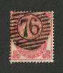 GREAT BRITAIN 1862 3d Bright Carmine-rose.Sound used. Postmark 76 in circle. Slightly off centre. Good perfs. - 70412 - Used