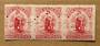 NEW ZEALAND 1900 1d Universal. Dot Plates. Strip of 3. - 70490 - UHM