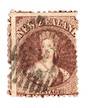 NEW ZEALAND 1862 Full Face Queen 6d Red-Brown. Perf 12½ at Auckland. Watermark NZ. Sound copy. Small crease visible only from ba