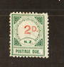 NEW ZEALAND 1899 Postage Due 2d. Group 3. Small NZ and Large D. Centred west. Clean fresh copy. One nibbled perf and one corner