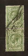GREAT BRITAIN 1912 George 5th. 9d. Olive-Green. Nice vertical pair. - 70747 - Used