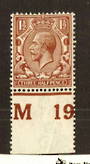 GREAT BRITAIN 1912 George 5th Definitive 1½d Deep Yellow-Brown. Control M19. - 70758 - LHM