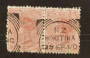NEW ZEALAND 1882 Victoria 1st Second Sideface 1/- Chestnut. Perf 12½x11½. Nice pair. - 71285 - FU