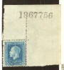 NEW ZEALAND 1915 Geo 5th Definitive 5d Blue. Top right corner with sheet number. The reverse has gum disorders and writing but l