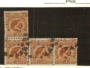 NEW ZEALAND 1898 Pictorial 3d Redrawn Huias. 4 joined in an awkward manner with special parcels cancel. Interesting to tell the