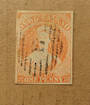 NEW ZEALAND 1855 Full Face Queen 1d Dull Orange. Imperf. No watermark. Richardson print. Four margins. Thin hard VM paper. Four