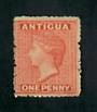 ANTIGUA 1863 Victoria 1st Definitive 1d Vermilion. Watermark Small Star. Rough perf. - 71465 - MNG