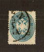 AUSTRIA 1863 10k Blue. Centered north. - 71547 - Used