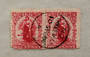 NEW ZEALAND Postmark Greymouth THREE MILE. (no hyphen). A Class cancel on pair of 2d Universal. Full clear strike. - 71626 - Pos