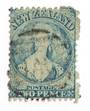 NEW ZEALAND 1862 Full Face Queen 2d Blue. Perf 12½. Very worn plate. - 71712 - Used