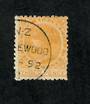 NEW ZEALAND 1882 Victoria 1st Second Sideface 3d Yellow. Perf 12 x 11½. Life Insurance Paper with 4mm Watermark. Postmark dated