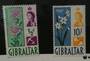 GIBRALTAR 1960 Elizabeth 2nd Definitive 10/- Flowers. Hinge remains. - 72024 - Mint