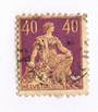 SWITZERLAND 1908 Definitive 40c Orange-Yellow and Purple. Designers name in full. - 73313 - FU