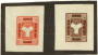 CHINA MUNICIPAL POSTS SHANGHAI 1893 1c Brown and 2c Orange-Vermilion. Imperf copies that look to me like proofs but I am advised
