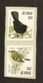 IRELAND 1998 Definitive 30p Blackbird and 30p Goldcrest. Self adhesive pair printed in Melbourne. Perf 11.5. Supplied to me via
