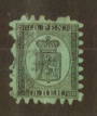 FINLAND 1866 Definitive 8 p Black on blue-green. Serpentine Roulettes 1.75 mm long (Roulette 7.1/2). Missing teeth at left visib
