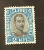 ICELAND 1920 Christian 10th Official 2k Grey-Black and Blue. - 73534 - Mint