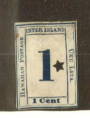 HAWAII 1859 1c Pale Blue on bluish white paper. Forgery. - 73619 - Mint