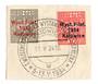 POLAND 1934 Katowice International Stamp Exhibition. Set of 2 on piece with full exhibition postmark. - 73774 - VFU