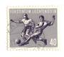 LIECHENSTEIN 1954 Football 40 rappen Blackish Violet and Grey. - 73788 - VFU