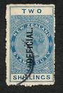 NEW ZEALAND 1882 Victoria 1st Long Type Postal Fiscal Official 2/- Blue. Offycial Flaw. - 74076 - VFU