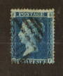 GREAT BRITAIN 1855 2d blue. Perf 14.Wmk Large Crown.Off centre south and west.Plate 5.Letters SF. - 74472 - VFU