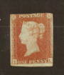 GREAT BRITAIN 1841 1d Lake-Red imperf on