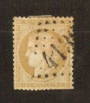 FRANCE 1870 Definitive Issued in Paris during the War 10c Bistre with Large Numeral Cancel 4136 Verdelais or 4138 Verdun-sur-Gar