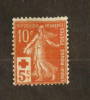 FRANCE 1914 Red Cross Fund 10c + 5c Brick-Red. - 74525 - MNG