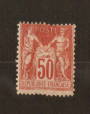 FRANCE 1898 Definitive 50c Carmine-Rose on tinted paper. - 74535 - Mint