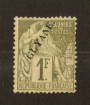 FRENCH GUIANA 1892 Surcharge on Commerce type 1f Olive-Green. An unfortunate cut. - 74543 - MNG