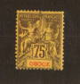 OBOCK 1892 Definitive Tablet 75c Brown on yellow. Light hinge remains. - 74566 - Mint