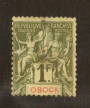 OBOCK 1892 Definitive Tablet 1fr Olive-Green on cream. An adhesion on the reverse. - 74567 - Mint