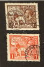GREAT BRITAIN 1924 British Empire Exhibition. Set of 2. Nice cds especially on the 1d PADDINGTON. A few nibbled perfs on the 1½d