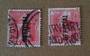 NEW ZEALAND 1926 Geo 5th Official 1d Red. Two items seemingly