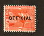 NEW ZEALAND 1926 Geo 5th Admiral Official 1d Red with
