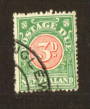 NEW ZEALAND 1902 Postage Due 3d Red and Green. Lovely copy. - 74710 - VFU