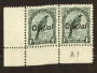NEW ZEALAND 1935 Pictorial Official 1/- Tui. Corner pair. Plate A1. - 74763 - UHM