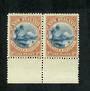 NEW ZEALAND 1898 Pictorial 1d Blue and Chestnut. CP E2a(2). Marginal pair. - 74838 - UHM