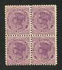 NEW ZEALAND 1882 Victoria 1st Second Sideface 2d Purple. Provisional issue on thick Pirie paper. Block of 4. Three never hinged