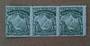 NEW ZEALAND 1898 Pictorial ½d Green. Nice strip of 3. Two never hinged. The perfs are well off centre, into the next stamp. - 74